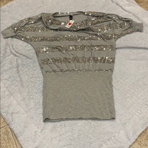 Gray and bling women’s shirt